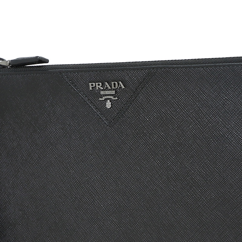 prada /普拉达logo款真皮小牛皮袋 邦琦国际男士包袋