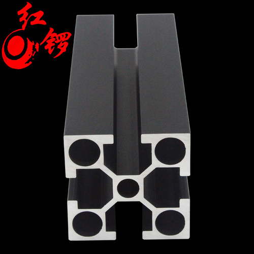 红锣工业铝型材4040国标铝合金加厚黑色40*40*2方管铝材鱼缸架子 - 图1