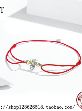 原创韩版红色女士时尚个性风手链