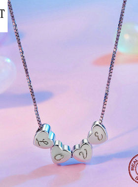 爱心吊坠LOVE项链串珠项链