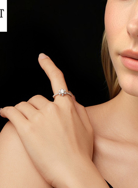 原创闪耀六爪莫桑钻戒指婚戒浪漫