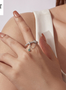 原创肌理设计感s925纯银开口戒指