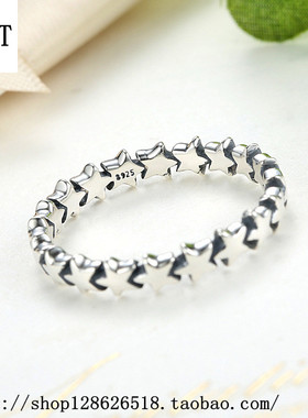 个性纯银戒指星空时尚