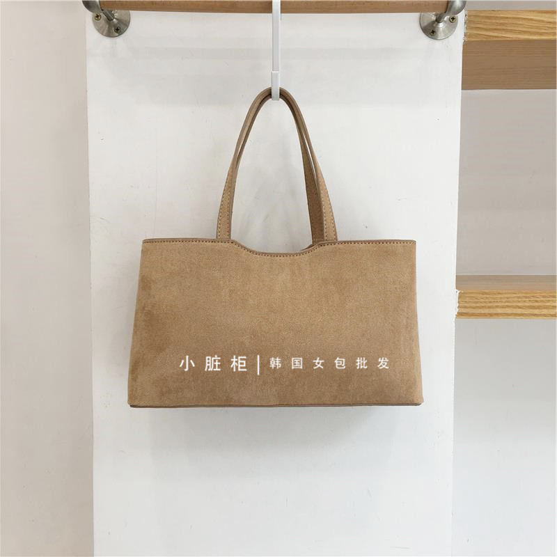 小脏柜 韩国秋冬高级质感磨砂麂皮绒简约ins百搭手提公文托特包,淘宝优惠券,粉丝福利购,淘宝优惠卷