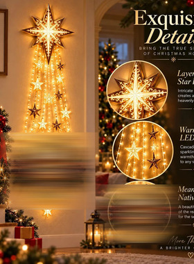 新品 Bethlehem Star Lighted Nativity Wall Decor 诞生发光墙饰