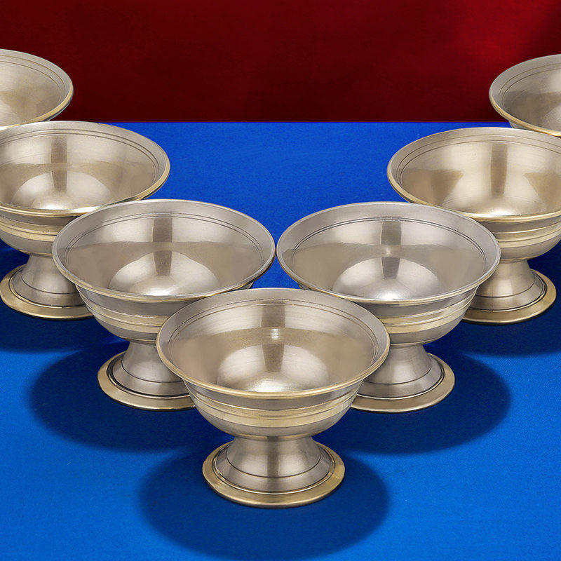 尼泊尔青铜光面供水碗高脚供水杯高脚七供杯七支供佛杯铜供杯供,淘宝优惠券,粉丝福利购,淘宝优惠卷