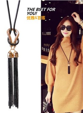 秋冬新款水晶气质韩版女长款挂件