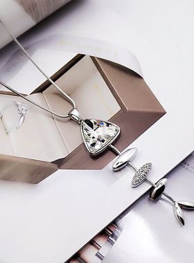 水晶长款鱼骨流苏挂件衣服配饰