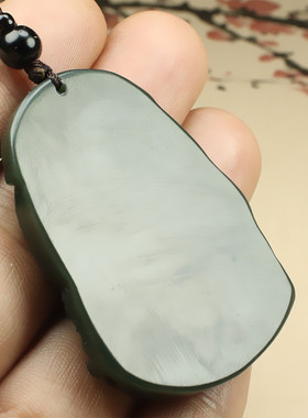 天然和田玉马上封侯吊坠