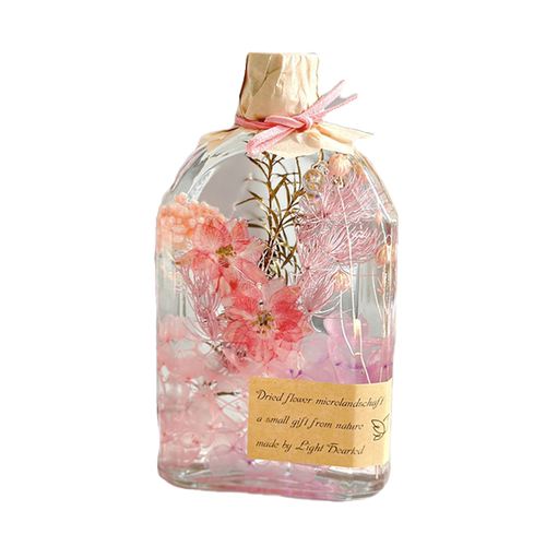 浮游花瓶干花真花摆件永生花植物标本成品闺蜜生日七夕情人节礼物 - 图3
