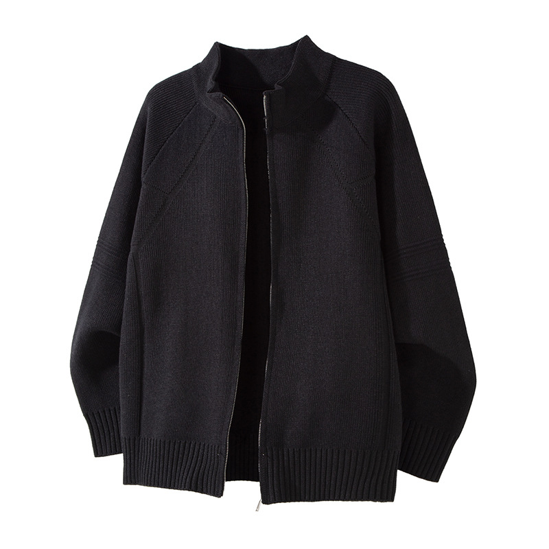 沐丘男装∣针织开衫毛衣男士2025冬季新款美式通勤肌理感叠穿外套 - 图3