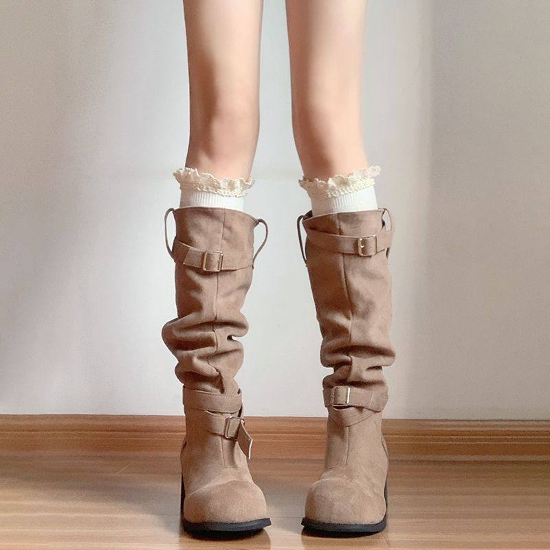 奶白色花边小腿袜子配长靴日系麻花堆堆袜女秋冬百搭及膝中筒长袜,淘宝优惠券,粉丝福利购,淘宝优惠卷