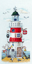 Liu Yinjin embroidery France DMC Line Self-fit Cross embroidered kit non-printed sea bird lighthouse