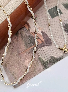 新中式文艺复古风贝壳串珠项链