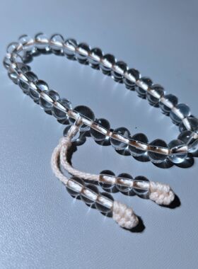 天然水晶2MM大孔27颗念珠手串