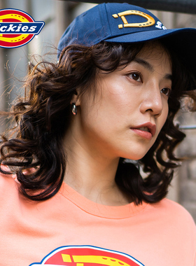 Dickies字母绣花棒球帽 男女同款可调节休闲鸭舌帽