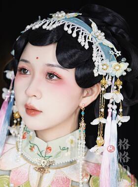 格格间发带戏曲风汉服头饰