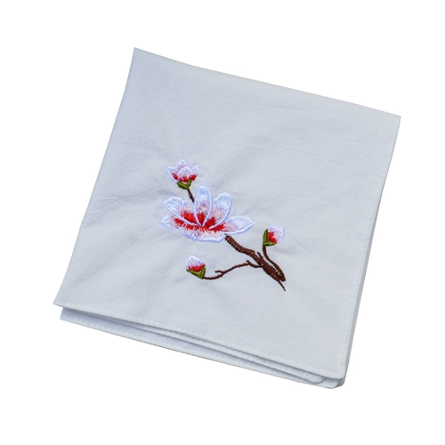 Хлопковый двухэтажный комфортный носовой платок для школьников для влюбленных, орхидея, с вышивкой, делается под заказ
