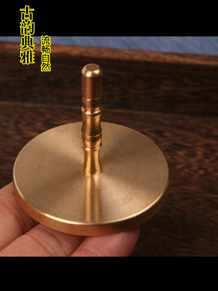 圆灰压纯铜压灰 5cm 3.5cm 4.5cm香道用品香道用具香道工具-图1