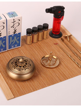 席子双层棉麻布禅意套装香道用品
