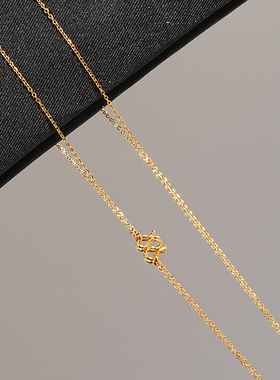 高品质工厂直营-不褪色M扣项链