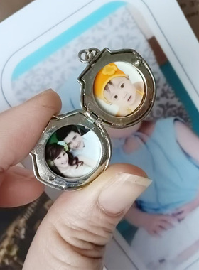 亲人纪念防水照片吊坠相盒项链