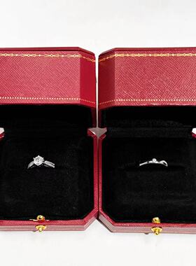 莫桑石戒指 仿真婚戒对戒轻奢简约开口情侣奢华高级感交换仪式