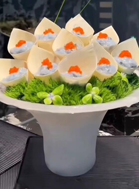 中古风木皮牛角杯刺身装饰摆件