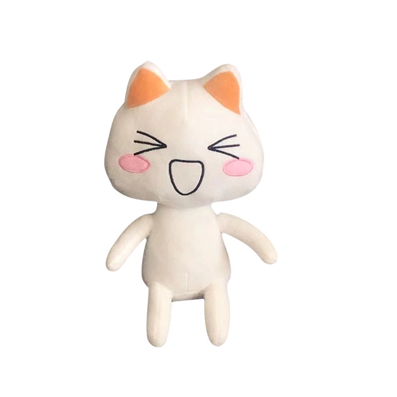 跨境新品Toro Inoue plush多罗猫白猫黑猫毛绒玩具公仔生日礼物-图3