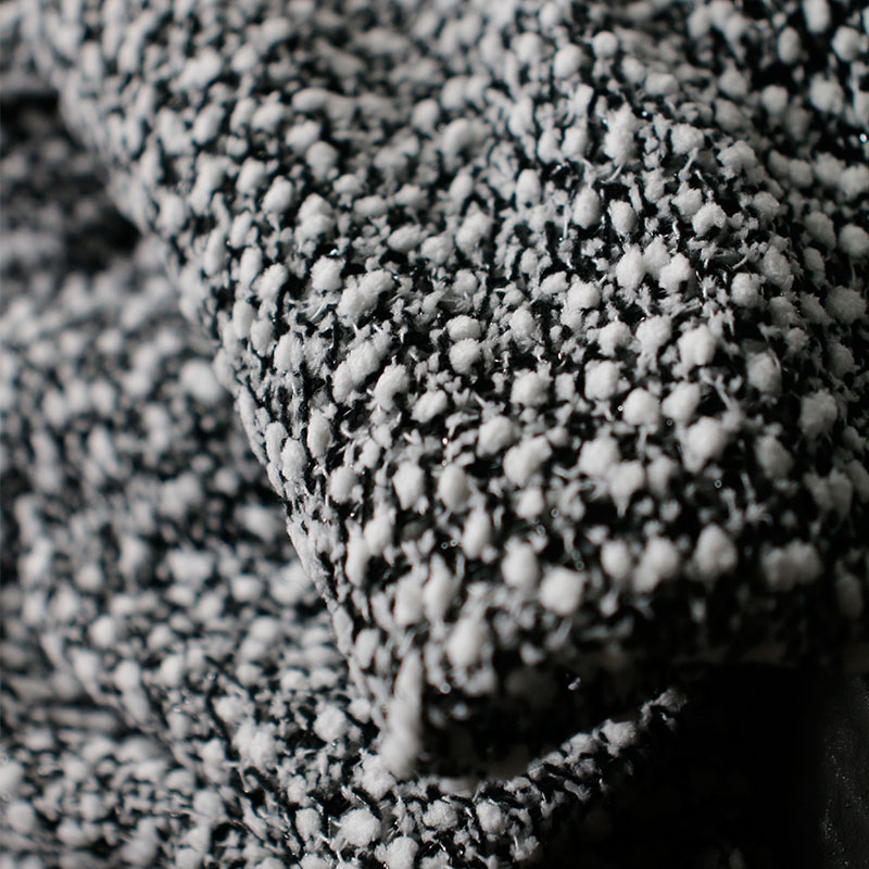 镂空透视黑白针织毛呢布料创意高档破洞小肌理服装剪变设计师面料 - 图2