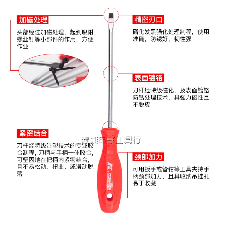 德国K牌原装进口螺丝刀一字十字 工业级超硬可敲击改锥起子维修用 - 图0