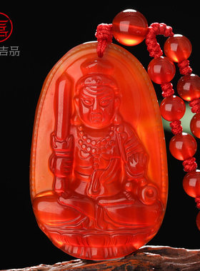 灵机红玛瑙12生肖佛吊坠