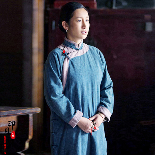 红高粱九儿白鹿原清朝民国女士丫鬟古装村姑秧歌服棉麻群演老百姓 - 图0