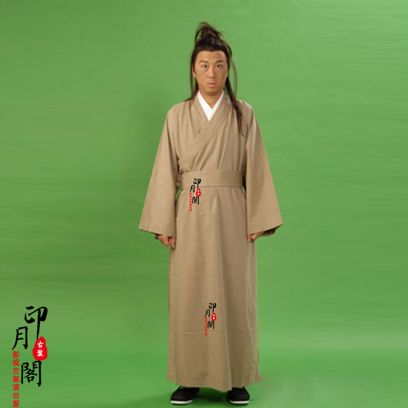 春秋唐朝宋朝明朝男士汉服古代棉麻店小二老百姓群演路人农民古装