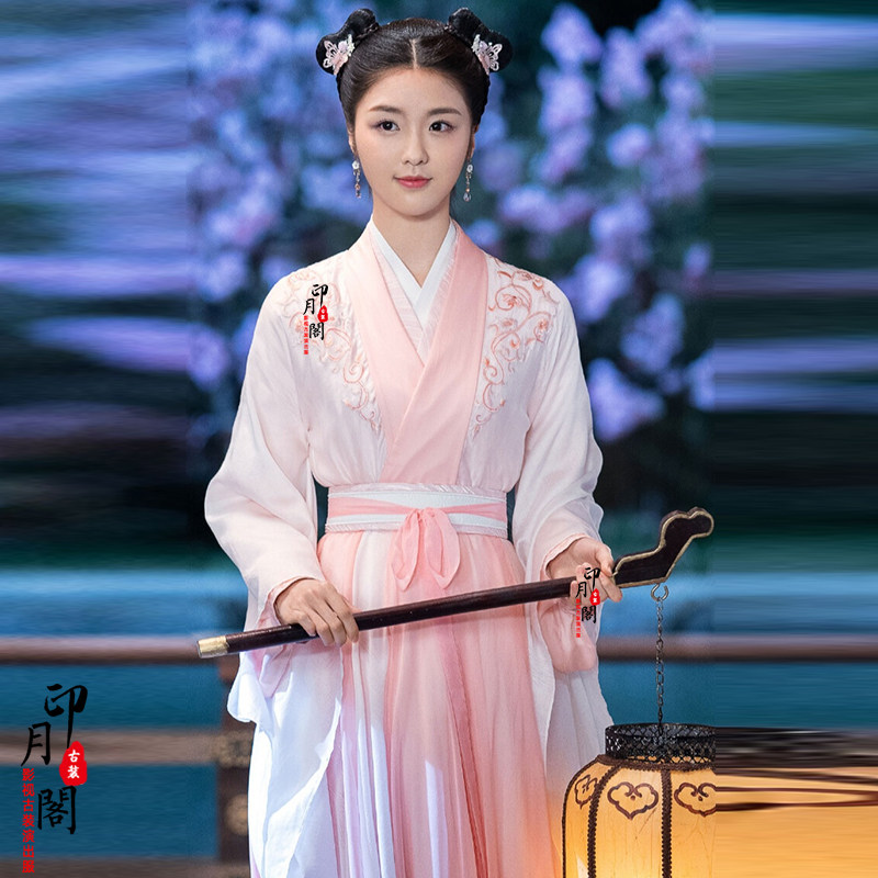 影视古装唐朝明朝女士汉服丫鬟服宫女古装仆人女佣人采茶女侍女服 折扣网