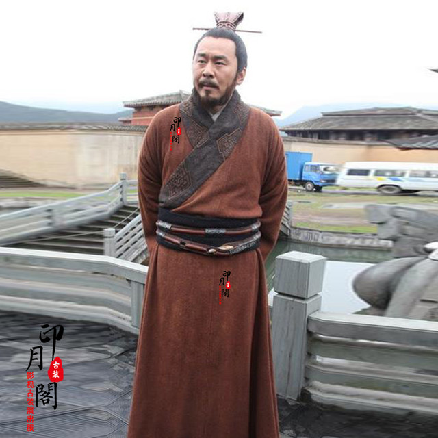 Cao Cao's same ancient costume men's Hanfu cotton and linen