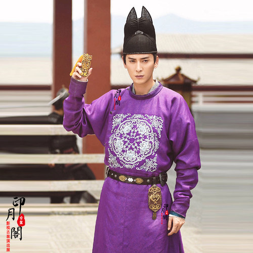 影视唐朝男士古装圆领长袍大臣服官服武侠古装侠客服王爷公子古装 - 图2