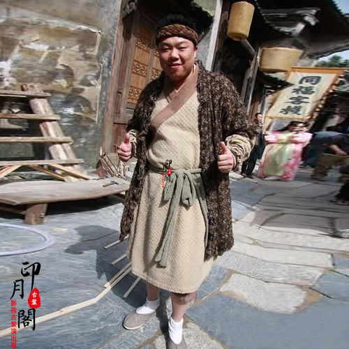 武林外传李大嘴燕小六秀才同款宋朝男士古装棉麻群演老百姓服装 - 图1