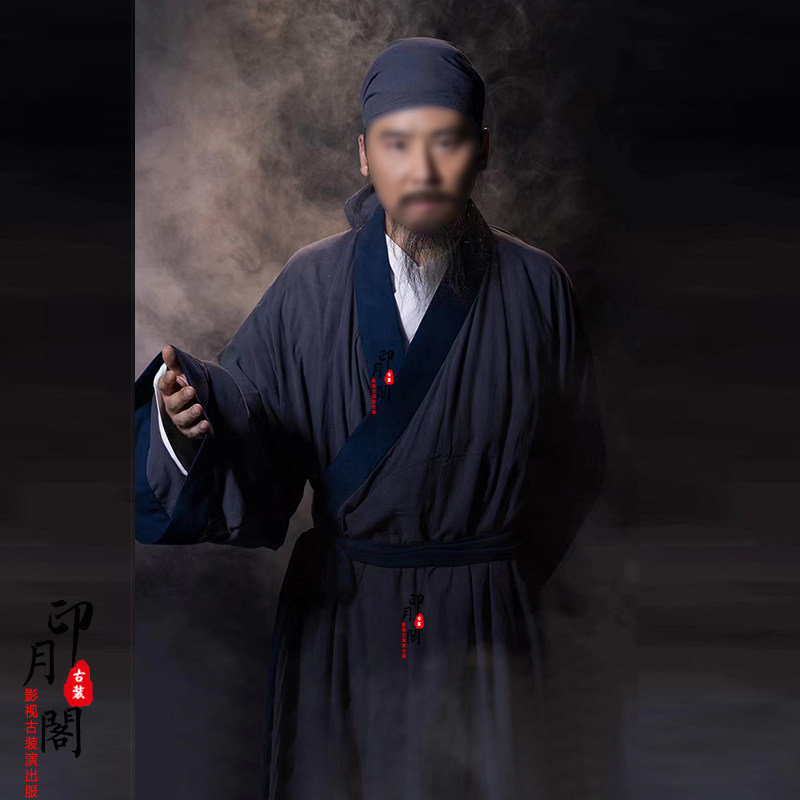 春秋唐朝宋朝明朝男士汉服古代棉麻店小二老百姓群演路人农民古装