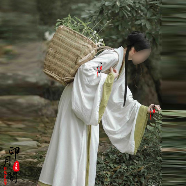 Ancient costume of tea-picking girl among ancient medical girls