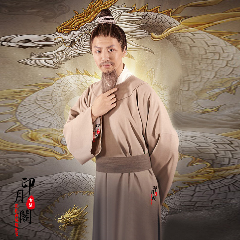 古代教书先生唐朝男士诗人文人棉麻书生服老夫子儒生官员大臣古装