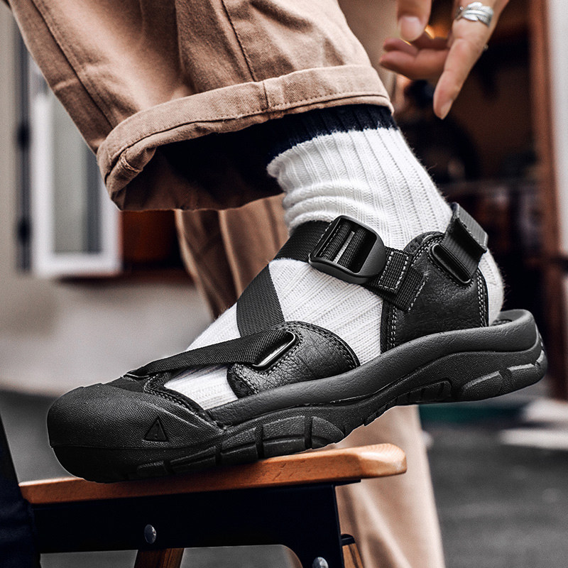 夏季新款男鞋透气网面包头休闲凉鞋户外涉水溯溪鞋防滑运动沙滩鞋,淘宝优惠券,粉丝福利购,淘宝优惠卷