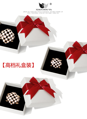 时尚个性棋盘方格丝巾扣披肩饰品