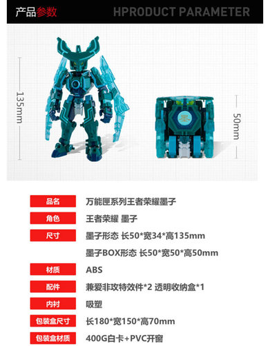 52TOYS 墨子 鲁班七号 猛兽匣 变形机器人 王者荣耀联名玩具 现货 - 图2