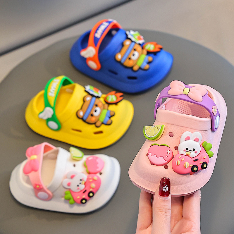 女童凉鞋儿童夏季宝宝室内软底婴幼儿防滑拖鞋卡通男童包头洞洞鞋,淘宝优惠券,粉丝福利购,淘宝优惠卷