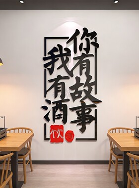饭店餐厅餐馆餐饮烧烤店民宿小酒馆酒吧墙面装饰KTV网红墙贴纸画