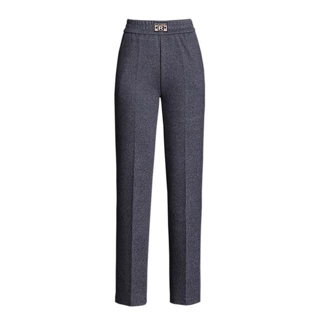 High waist straight stretch mommy straight trousers