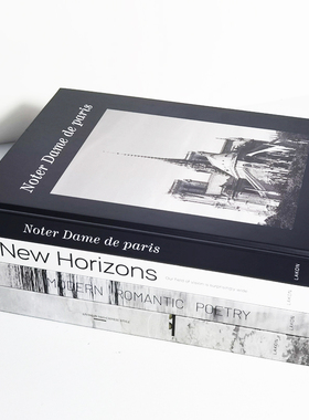 建筑极简翻页纸质仿真书中古硬壳