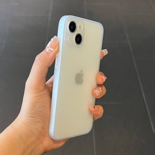 【不发黄】超薄磨砂软壳适用iphone15手机壳苹果14pro轻薄简约保护壳13 por全包按键12防摔16plus男女XR新款-图2