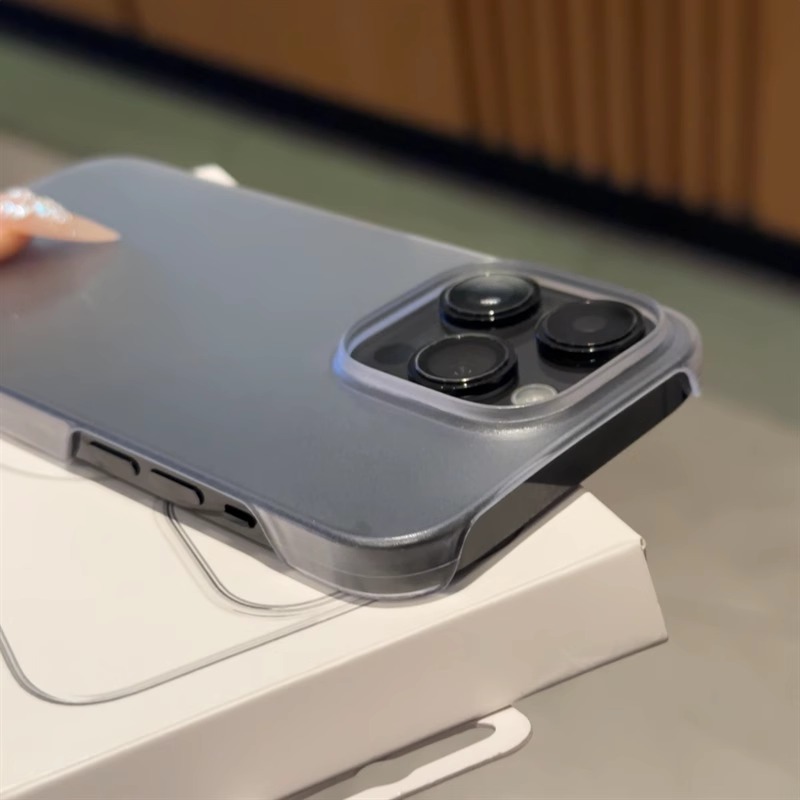超薄半包Pc磨砂适用新款苹果17手机壳iPhone15pro/14简约13硬壳16ProMax超薄12无边框Max半包11/xr保护套7/8P - 图0